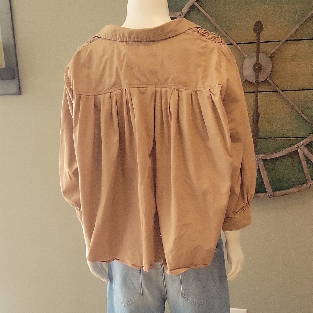 Maeve By Anthropologie Smocked Babydoll Top - Picture 5 of 16